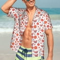 thumbnail image 7 of KLL Floral butterfly Print Men's Hawaiian Shirt Short Sleeve Button Down Beach Shirts,Medium, 7 of 7