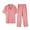 Red, variant on Diufon Cotton Womens Pajamas Set Button Short Sleeve Shirts Elastic Waist Pants Solid Color Sleepwear Set