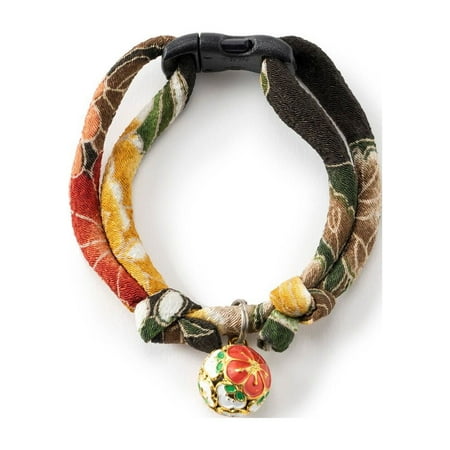 UPC: 4580471865194 | Necoichi Chirimen Plum Blossom Cat Collar (Green)