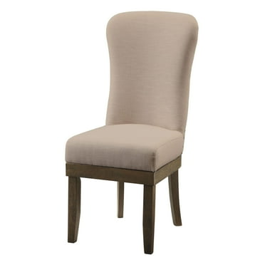 Newboti Furniture Beige and Salvage Brown Wingback Side Chairs (Set of 2) 21869