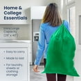 thumbnail image 2 of Maypes Heavy-Duty Mesh Laundry Bags with Carrying Strap, Clothes Hamper with Drawstring, Green, 29" X 40", 2 of 4