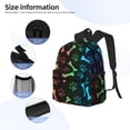 thumbnail image 5 of Mochila con estampado de huellas de animales y arcoíris, ideal para portátiles, viajes, senderismo, negocios, para mujeres y hombres., 5 of 5