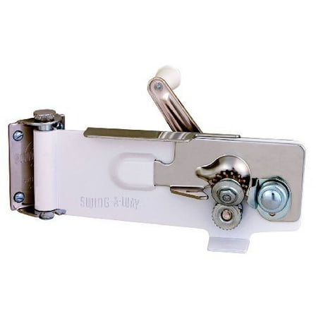 Swing-A-Way White Steel Manual Can Opener