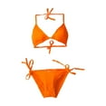 thumbnail image 1 of Conjunto de bikini para mujer, versátil, de colores brillantes, para playa, spas, piscinas y fiestas. naranja, 1 of 9