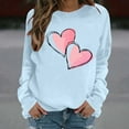 thumbnail image 6 of Fewfanhot Women's Clothing Valentines Shirts Women Plaid Love Heart Valentine's Sweatshirts Blouse Tops, 6 of 9