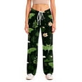 thumbnail image 4 of Fabrcox Halloween Women's Pajama Pants Pumpkin Ghost Witch Women Sleep Pants Fall Winter Festival Comfy Women Lounge Pants Green L, 4 of 6