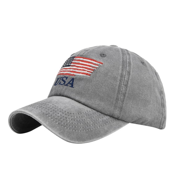 Audhol Baseball Cap Women Men Sun Hat Star Embroidery Cotton Baseball Cap Trucker Hat Adjustable Hip Hop Hat Dad Hats Grey One Size