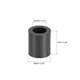 thumbnail image 2 of Uxcell ABS Round Spacer Washer 5.4mm Inner Dia. 9mm Outer Dia. 10mm Height for M5 Screws Black 250Pcs, 2 of 5