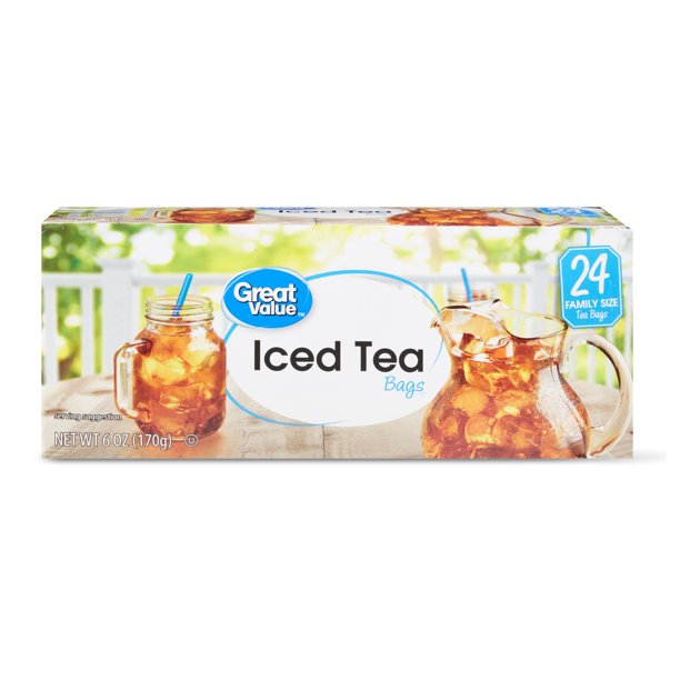 Great Value Iced Tea Bags Family Size, 24 count, 6 oz
