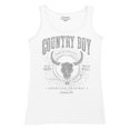 thumbnail image 5 of Country Boy Do No Harm Take No Bull Women's Tank Top Vintage Skull Western Boho Cow American Original USA Country, 5 of 7