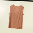 thumbnail image 2 of ZVNAΖH Women's Plus Size Modal Tank Top, V-Neck Ruffle Hem Sleeveless Summer Layering Tops Undershirt, M-5XL, 2 of 5