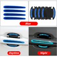 thumbnail image 4 of YeekTok 8Pcs Carbon Fiber Car Door Handle Reflective Strip, Warning Sticker Trim, Blue, 4 of 9