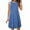 New2/Blue, variant on Otvok Womens Short Sleeve V Neck Ruffle Dresses Elegant Club Party Tunic Mini Dresses Vacation Dress
