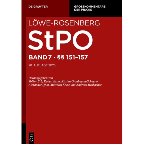 Großkommentare Der Praxis §§ 151-157, (Hardcover)