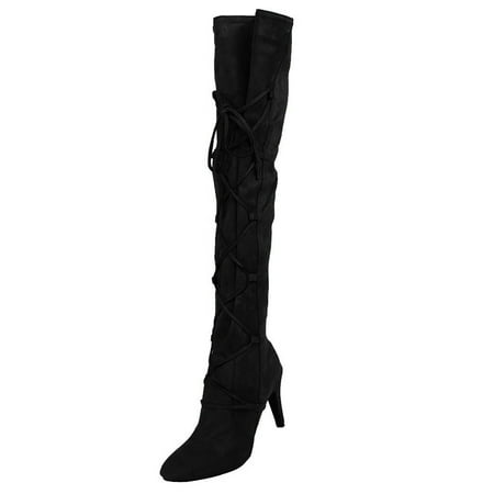 

EUHDSSDE Heels Pointed Over Solid Shoes Thin High Knee Color Women Toe Boots The Women s Boots