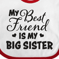 thumbnail image 4 of Inktastic My Best Friend is My Big Sister with Hearts Boys or Girls Baby Bib, 4 of 4