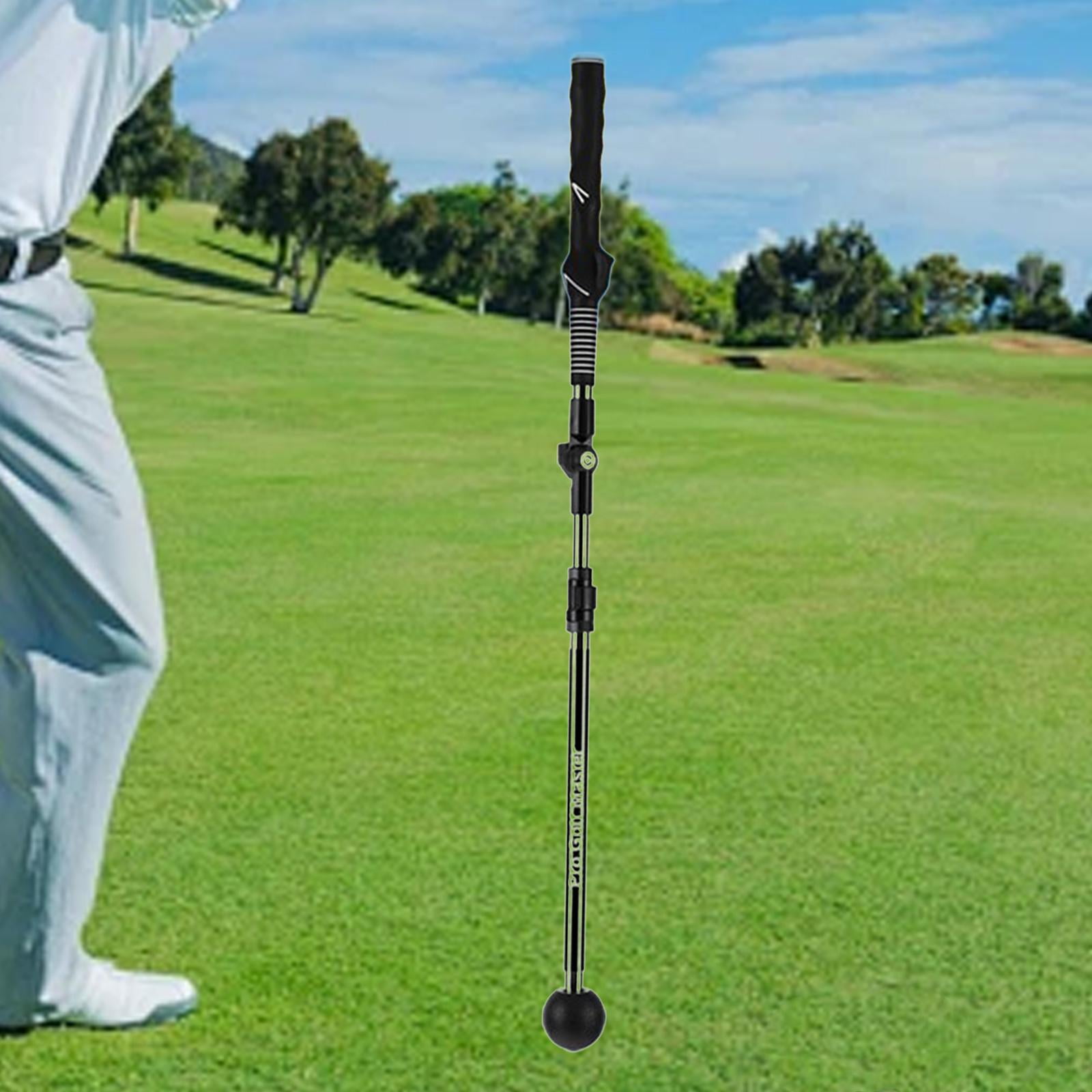 DimyFew Golf Swing Trainer Folding with Ergonomic Grip Foldable Warm up Stick for Indoor black