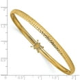 thumbnail image 3 of 14K Yellow Gold Polished D/C Flexible Bangle (8 X 4.25) Made In Indonesia db598, 3 of 5