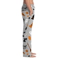 thumbnail image 3 of Boyscolos Halloween Pajamas Pumpkin Ghost Skeleton Drawstring Cozy Comfortable Skull Spooky Pj Pants Halloween Outfits Khaki 2XL, 3 of 5