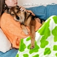 thumbnail image 5 of Green Cow Print Blanket Soft Warm Plush Cow Blankets and Throws Lightweight Fleece Throw Blankets with Cow Print Couch Bedroom Living Room Camping Travel Blanket 60x80 inch, 5 of 6