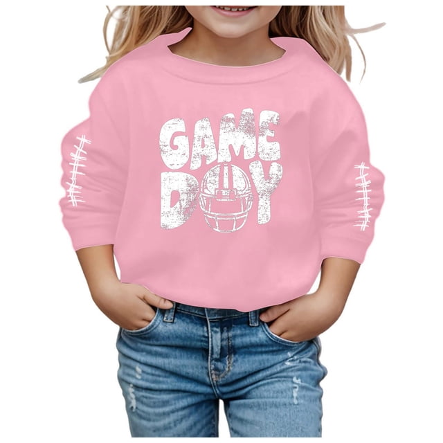 Chandail en Molleton Unisexe à Manches Longues Doux pour Garçon Fille, Pull à Col Rond Mignon pour Enfants