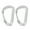 Silver, variant on 2Pcs Spring Snaps Hook Small D Shaped Clip Hook Backpacks Climbing Carabiner Keychains Clip