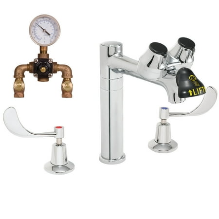 Speakman Sef-1801-8-Tw Eyesaver 1.5 GPM Widespread Laboratory Faucet - Chrome