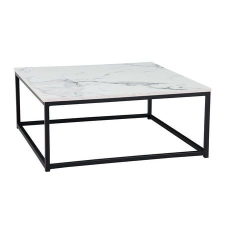 

Irene Inevent Living Room Dining Room Coffee Table Restaurant Iron Frame Dining Table Household Furniture White/Black