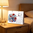 thumbnail image 4 of 2027 DIY Diamond Art Desk Calendar Floral Garden Design Thick Paper Calendar Ornaments, Diamond Art Painting Monthly Flip Tabletop Calendar for Office Home Planning, 4 of 8