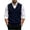 Navy, variant on Sweater Vest for Men V Neck Sleeveless Pullover Top Contrast Striped Trim Detail Ribbed Hem Knitwear Preppy Style Athletic Jumper Guys Fall Layering Clothing