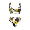 thumbnail image 4 of Rocae Sunflowers Country for Bikini Set for Women Two Piece Sexy High Swimsuits Split Crossover Bikini XX-Large, 4 of 9