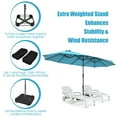 thumbnail image 4 of Gymax 15 ft Double-Sided Patio Umbrella Market Twin Umbrella w/ Enhanced Base Turquoise, 4 of 7