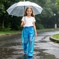 thumbnail image 6 of LIIPEE Boys Rain Pants Casual Solid Color Elastic Waist Disposable Waterproof Trousers 3 Pack Kids Outdoor Comfortable Lightweight Protective Rainwear,4-13 Years, 6 of 8