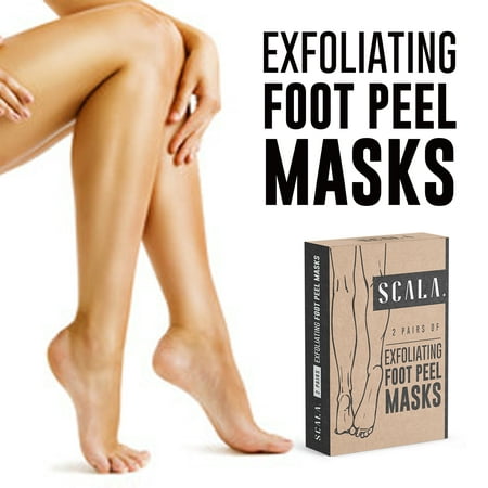 Foot Peel Exfoliating Mask (2 Pairs) for Soft Feet - Exfoliant Gel Peels Away Rough Dry Skin and