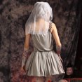 thumbnail image 4 of Disfraz de Halloween para fiesta de adultos, falda tutú con tirantes, personalizada, color gris, fantasma, novia, fiesta nocturna, fiesta de graduación, 4 of 5