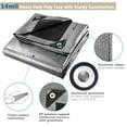 thumbnail image 3 of Yescom 12x24FT 14-Mil Plastic Tarp Waterproof Heavy Duty Tarpaulin Reversible Tear Resistant Boat Pickup Truck Bed Cover, 3 of 10