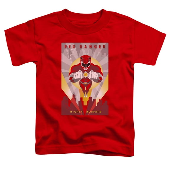 Power Rangers Boys' Red Deco Childrens T-shirt Red