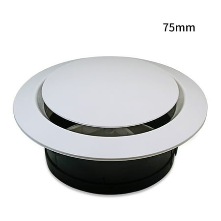 

Gerich Vent Cover White ABS Air Conditioning Ventilation Diffuser Adjustable Louver Circular Air Outlet