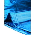 thumbnail image 5 of Unique Bargains Women's U Neck Sleeveless Party Clubwear Shiny Metallic Crop Top L Royal Blue, 5 of 6