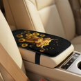 thumbnail image 4 of Xoenoiee Highland Cattle Sunflower Print PU Leather Car Seat Covers Full Set with Seat Belt Cover Pad and Car Armrest Cover Pad, 5 Pieces Automotive Front Seat Seat Cover for Cars Trucks SUV, 4 of 7