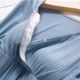 thumbnail image 6 of Maternity Nursing Pajamas Set Postpartum Breastfeeding Long Sleeve Shirts, 2 PCS Pregnancy Blouse & Pants Pjs Blue XXL, 6 of 7