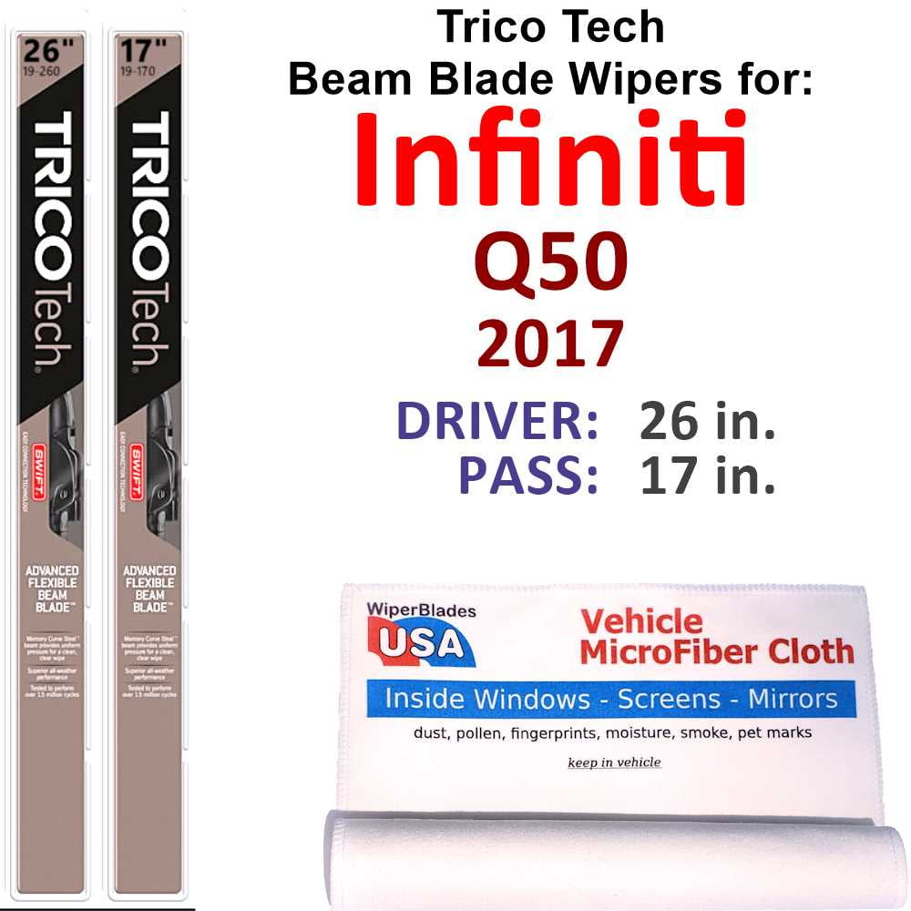 2017 Infiniti Q50 Beam Blade Wipers (Set of 2)
