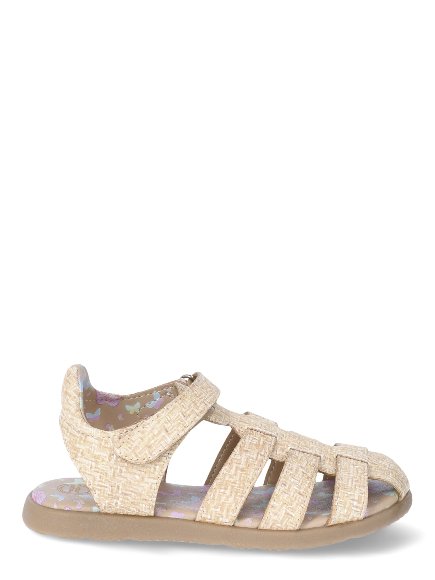 Wonder Nation Baby and Toddler Girls Raffia Fisherman Sandals