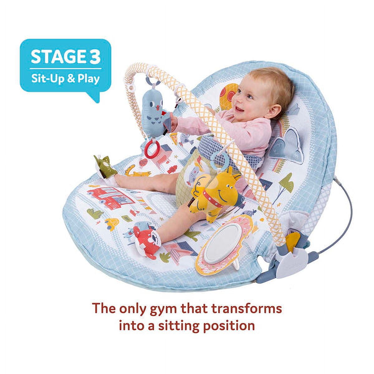 Yookidoo Baby Gym Urban Lay to sit-Up Playmat 3-in-1 Newborn Activity Center