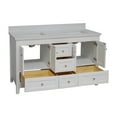 thumbnail image 3 of Abbey 60" Double Bathroom Vanity with White Cabinet and Quartz Top, 3 of 7