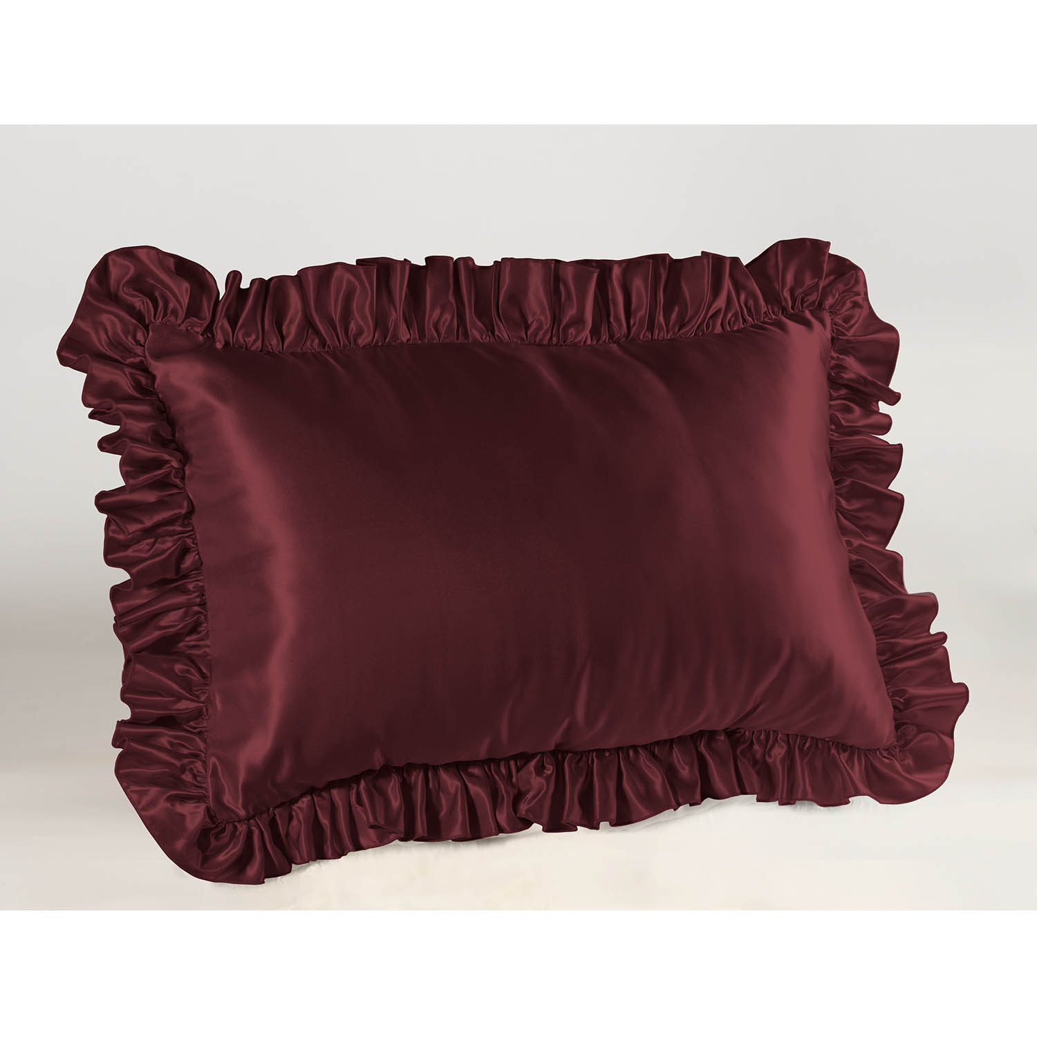 Satin Ruffled Pillow Sham