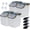 Blue 4Pack, variant on Large Flour Storage Container Bin 25lb, 2Pack Airtight Rice Storage Containers with Wheels Seal Locking Lid, BPA Free with Measuring Cup&Scoop for Flour, Rice, Grain(Gray)