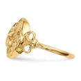 thumbnail image 2 of Solid 14k Yellow Gold Sand Dollar Ring Band Size 8, 2 of 5