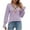 Purple, variant on Scyoekwg Fall Shirts for Women Trendy Tops for Women V-Neck Eyelet Tops Crochet Lace Trim Elegant Shirts Solid Color Vintage Casual Fall Clothes Long Sleeve Tops Lightweight Loose Pullover