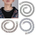 thumbnail image 3 of YIEMEEN Luxurious Cuban Chain Necklace Accessory Hip Hop Culture Accessory, 3 of 15